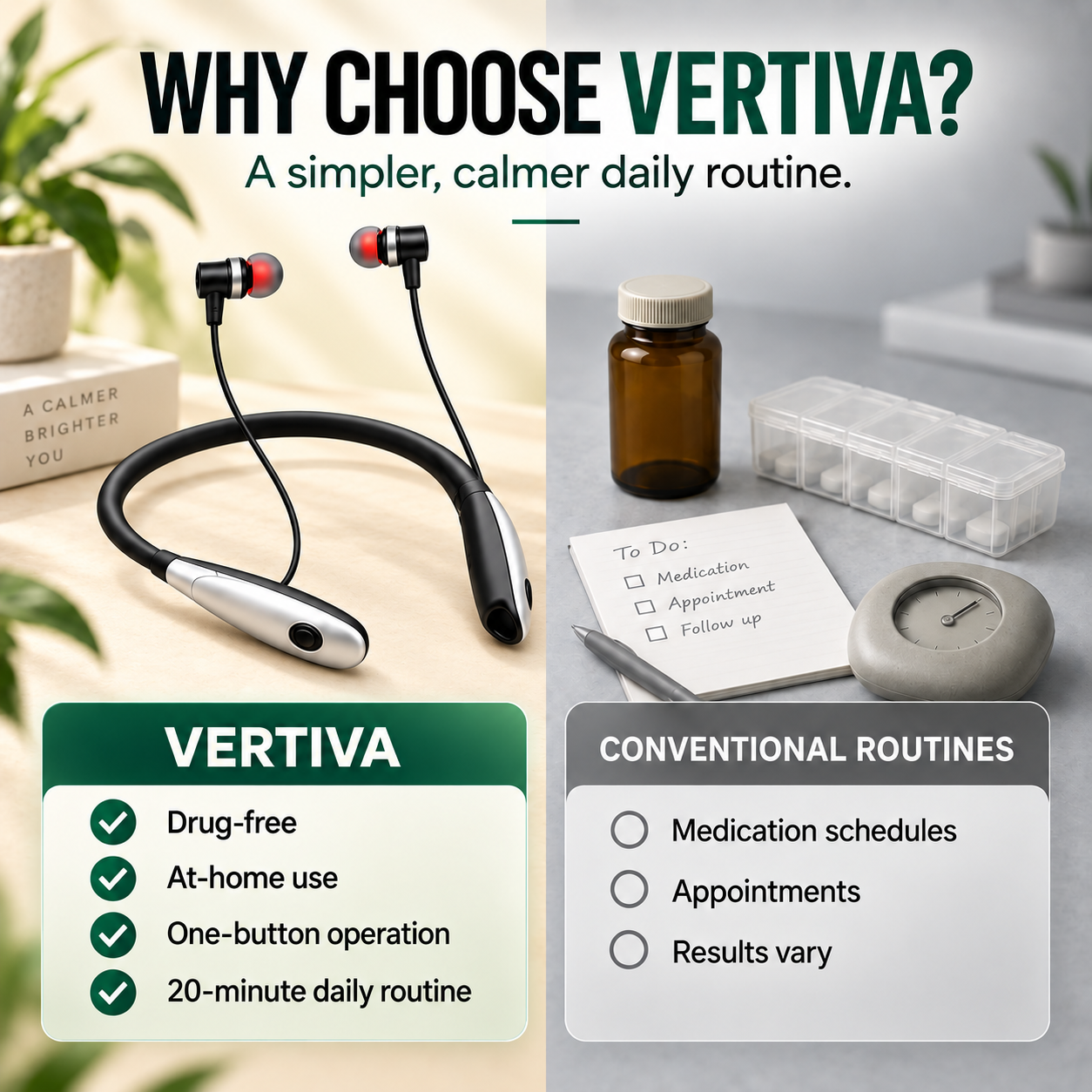 Vertiva Balance™ Red Light Earbuds