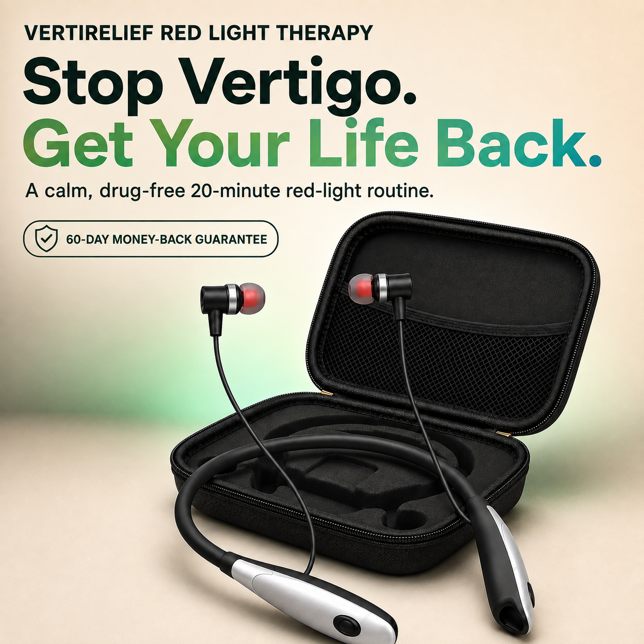 VertiRelief Red Light Therapy Earbuds