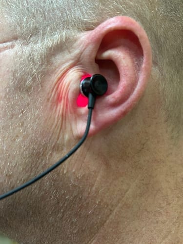 VertiRelief earbud shown by verified customer